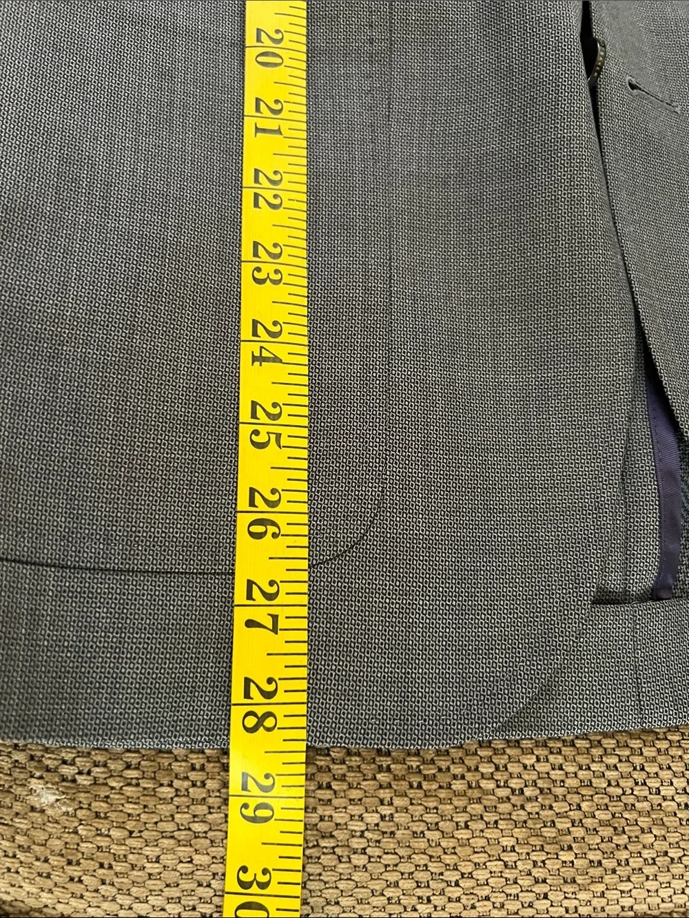 Ted Baker Gray Sport Coat with Purple Patterned Lining 100% wool size 38R